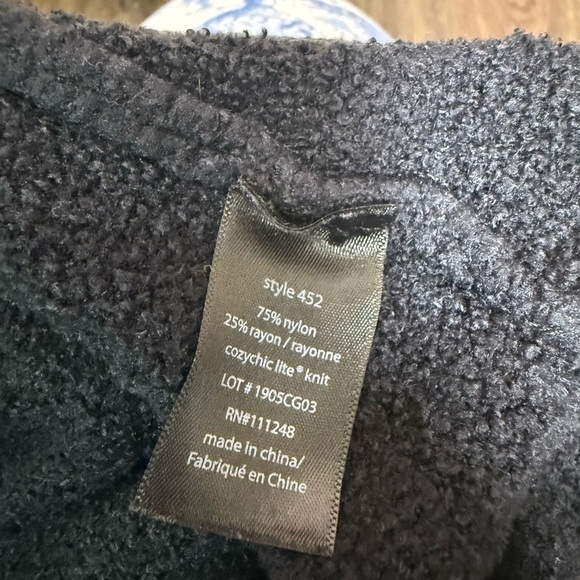 Barefoot Dreams Cozychic Lite Circle Cardigan in Black Size XS/S - Picture 5 of 5
